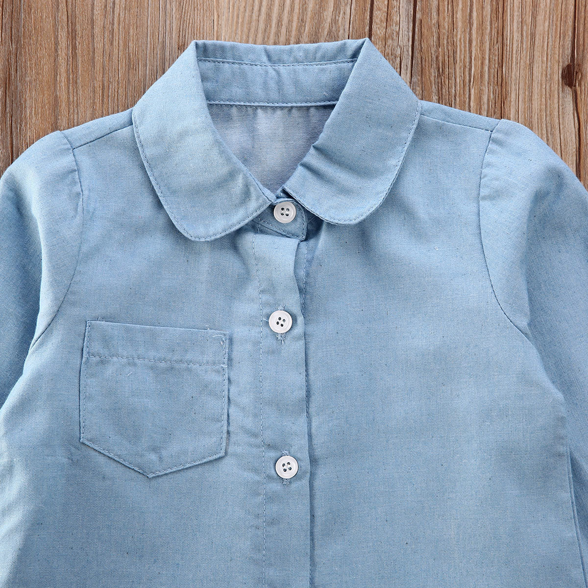 Tiny Boss Chambray Shirt | White Print